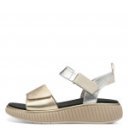 Jana női tépőzáras platformos arany ezüst kombi szandál 28765-44-992 07605