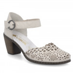 Rieker női oldalt nyitott fehér bőr tépőzáras cipő 40902-60 Női Rieker