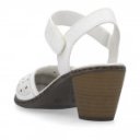 Rieker női hátul nyitott fehér bőr tépőzáras cipő 40991-80