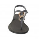 Grendha Exuberante női bebújós szürke fekete mix szandál fekete 19037-BD867