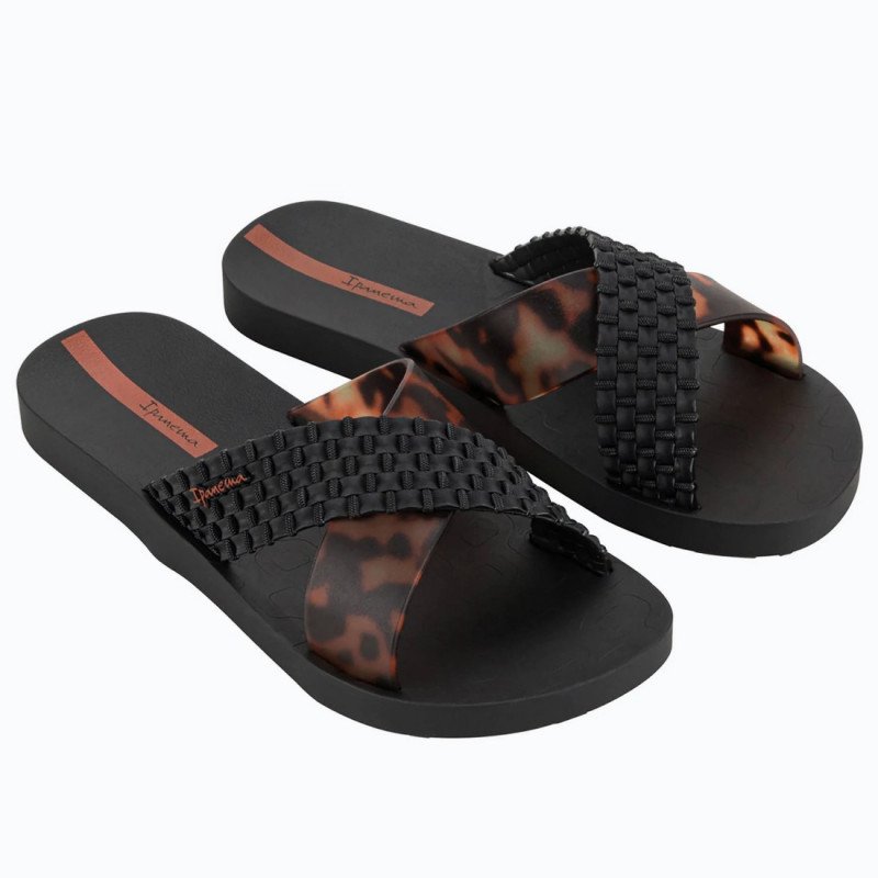 Ipanema Sense Slide női strandpapucs fekete barna mix 27214-BC402