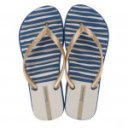 Ipanema Classica Happy XII kék arany bézs kombi lábujjközös strandpapucs 83582-AW916