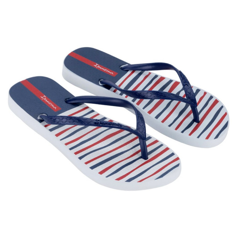 Ipanema Classica Happy XII kék fehér piros kombi lábujjközös strandpapucs 83582-AW914