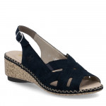 Rieker női éktalpú sötétkék bőr szandál 66189-14 Női Rieker
