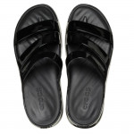 Crocs Getaway Patent Strappy női fix pántos papucs 211296-001