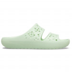 Crocs Classic Floral Cutout női zöld fix pántos strandpapucs 210966-3YH