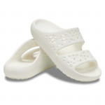 Crocs Classic Floral Cutout női fehér fix pántos strandpapucs 210966-0WV Női Crocs