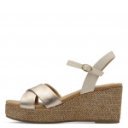 Marco Tozzi női telitalpú szandál  platina színű 28397-42-960 07625