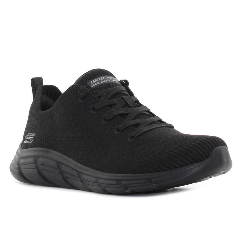 Skechers Bobs B Flex Lo-Graceful Stride női fűzős fekete sportcipő 117591-BBK