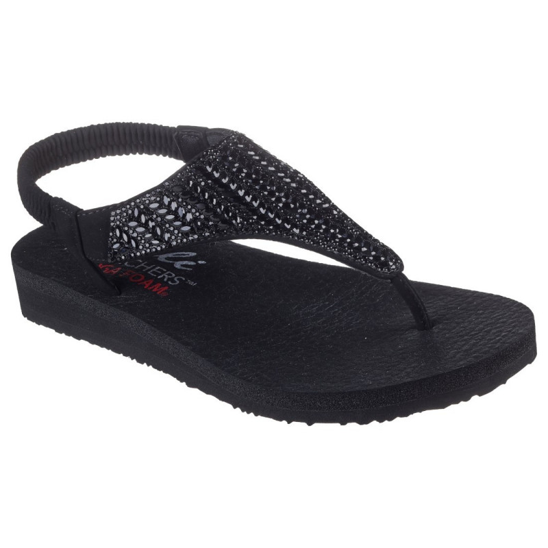 Skechers Meditation Glamorous Muse női tanga szandál strasszköves rátétekkel 119774-BBK