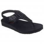 Skechers Meditation Glamorous Muse női tanga szandál strasszköves rátétekkel 119774-BBK Női Skechers