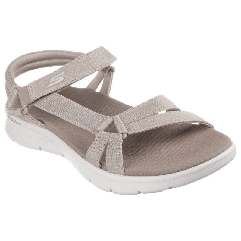 Skechers Go Walk Flex Sandal női tépőzáras bézs szandál 141451-TPE