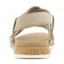 Skechers Desert Kiss Low bebújós női bézs vászon szandál 114705-TPE