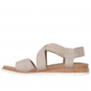 Skechers Desert Kiss Low bebújós női bézs vászon szandál 114705-TPE