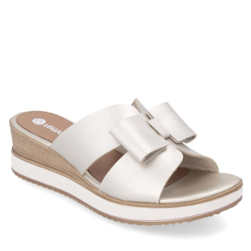 Remonte női telitalpú bőr papucs metálszín D6456-92