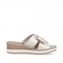 Remonte női telitalpú bőr papucs metálszín D6456-92