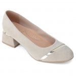 Lorenzo de Pazzi női blokk sarkú velúrbőr  körömcipő 2025-2132-1484 07594 Női Lorenzo de Pazzi