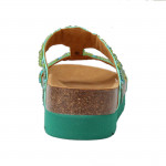 Scholl New Bogota Wedge smaragdzöld női bioprint papucs F26607-2442