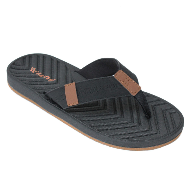 Wink férfi lábujjközös strandpapucs fekete barna mix SR51148-1 07619