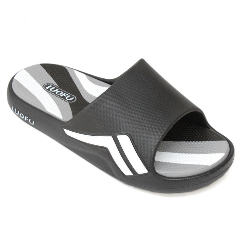 Luofu női fekete fix pántos strandpapucs G17-BLACK 07621