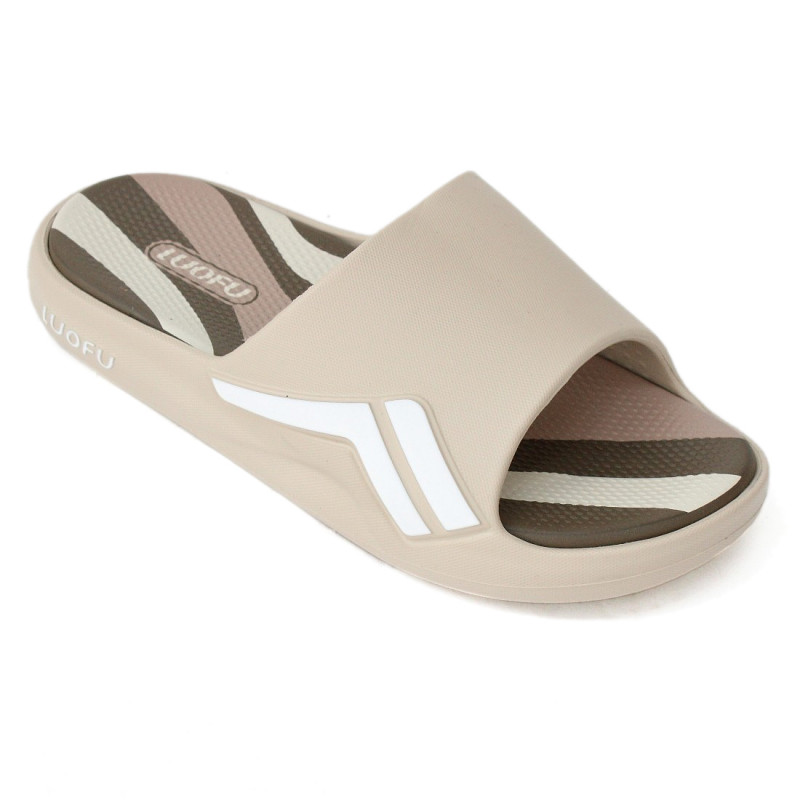 Luofu női bézs fix pántos strandpapucs G17-PEPPER 07624