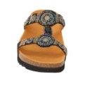 Scholl New Bogota Wedge fekete-multikolor női bioprint papucs F26607-1370