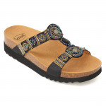 Scholl New Bogota Wedge fekete-multikolor női bioprint papucs F26607-1370 Női Scholl