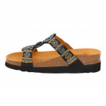 Scholl New Bogota Wedge fekete-multikolor női bioprint papucs F26607-1370