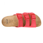Scholl Rio Wedge női bioprint 3csatos piros papucs F32151-1051