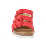 Scholl Rio Wedge női bioprint 3csatos piros papucs F32151-1051