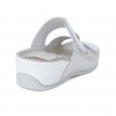 Bioform női tépőzáras fehér bőr papucs 4103 07643