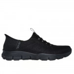 SKECHERS SLIP-INS BRILLIANCE - NIGHT SHIFTnői textil bebújós fekete sneaker 100743-BBK