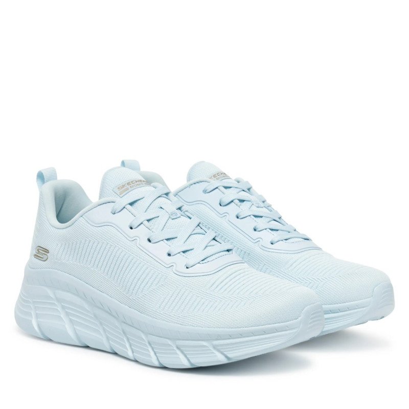 Skechers BOBS B FLEX HI - FLYING HI női fűzős világoskék sportcipő 117385-LTBL