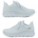 Skechers BOBS B FLEX HI - FLYING HI női fűzős világoskék sportcipő 117385-LTBL