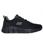 Skechers Bobs B Flex Icy Edge férfi fűzós fekete sneaker félcipő 118109-BBK