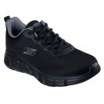 Skechers Bobs B Flex Icy Edge férfi fűzós fekete sneaker félcipő 118109-BBK Férfi Skechers
