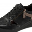 Jana női fűzős cipzáras fekete sneaker félcipő 23763-45-001 07660