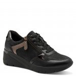Jana női fűzős cipzáras fekete sneaker félcipő 23763-45-001 07660 Női Jana