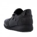 Rieker Ready2GO női cipzáras fekete bőr félcipő 47264-00