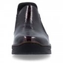 Rieker női bebújós félcipő bordó lakk kombi 48761-35