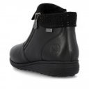 Rieker női két cipzáras fekete bőr bokacipő RiekerTEX víztaszító membránnal 47252-00