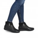 Rieker női két cipzáras fekete bőr bokacipő RiekerTEX víztaszító membránnal 47252-00