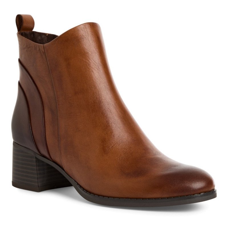 Marco Tozzi női barna bőr bokacsizma 25348-43-392 07656