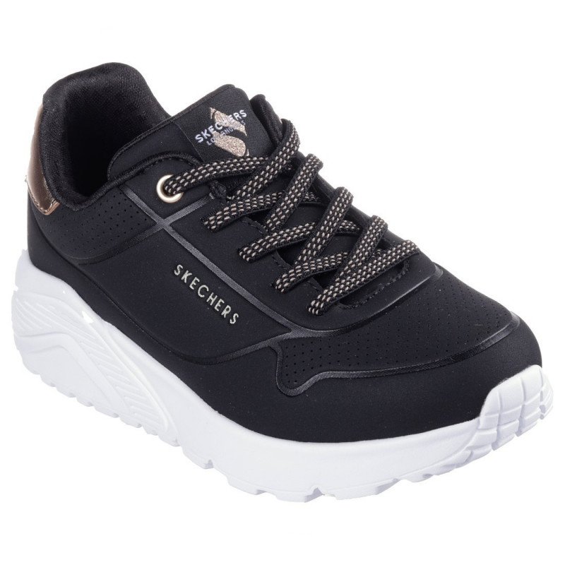 Skechers Uno Lite Metallic Mode lányka - női fűzős sneaker cipő 310384L-BLK