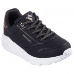 Skechers Uno Lite Metallic Mode lányka - női fűzős sneaker cipő 310384L-BLK Gyerek Skechers