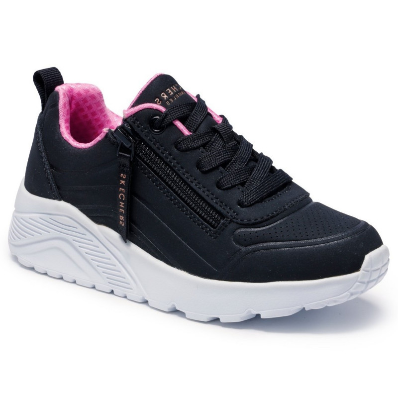 Skechers Uno Lite Easy ZIP lányka - női fűzős sneaker cipő 310387L-BKRG