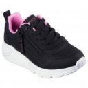 Skechers Uno Lite Easy ZIP lányka - női fűzős sneaker cipő 310387L-BKRG