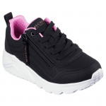 Skechers Uno Lite Easy ZIP lányka - női fűzős sneaker cipő 310387L-BKRG
