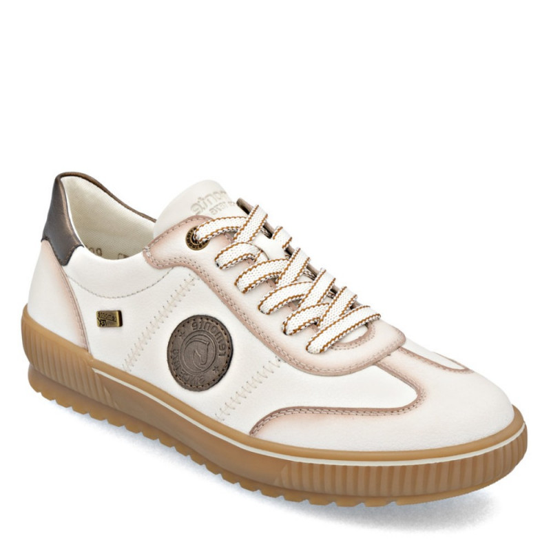 Remonte női sportos fűzős cipzáras bézs félcipő D0702-60