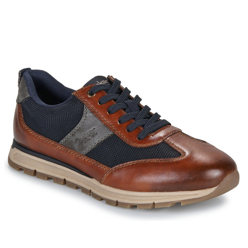 Rieker férfi fűzős-cipzáras barna mix sneaker félcipő B0507-24